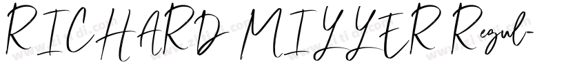 RICHARD MILLER Regul字体转换 RICHARD MILLER Regul字体转换